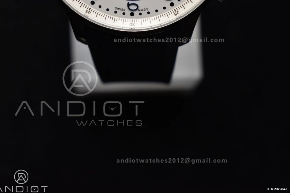 WeatherProof A Blue Chrono Dial Best 1:1 1011 Rubber Edition on Blue White Portuguese IW3716 Z+F Strap 0522